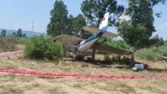 Özel şirkete ait uçak düştü